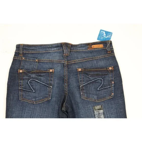 NOS Vintage Y2K Lot 29 Womens Size 7 Looney Tunes Wide Leg Flared Denim Jeans